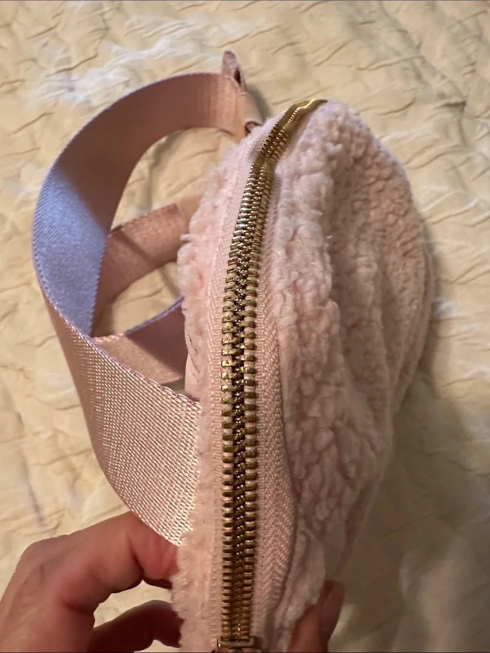 lululemon athletica Pink Sherpa Belt Bag